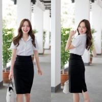 ราคา กระโปรงนักศึกษาทรงเอ กระโปรงทรงเอ ยาว 26 นิ้ว เอว 23 40 ผ่าหลัง ผ่าทับ (21393865887)