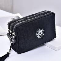 ราคา กระเป๋าใส่เหรียญผ้าสไตล์เกาหลี กระเป๋าใส่โทรศัพท์มือถือขนาดใหญ่แบบยาว กระเป๋าใส่กุญแจแบบมีซิปสามชั้น กระเป๋าใส่เหรียญแบบถือได้ขนาดใหญ่ (23231877443)