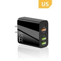 ราคา อแด็ปเตอร์ชาร์จเร็ว 65W 5 พอร์ต หัวชาร์จเร็ว 65W PD USB QC 3 0 3 1A USB Type C สําหรับมือถือชาร์จเร็ว (22909496674)