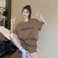 ราคา ชุดลำลอง เซต2ชิ้น เสื้อยืดแขนสั้น กางเกงขาสั้นเอวยืด ชุดกีฬา สไตล์เกาหลี ชุดเซ็ทเเฟชั่น 2 ชิ้น (19301760931)