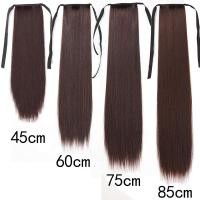 ราคา Long Straight Hair Ponytail Extensions Hair Bundle Tied Wig Clip To The Ponytail Synthetic Hair Wig for Women (23165944309)