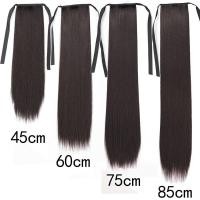 ราคา Long Straight Hair Ponytail Extensions Hair Bundle Tied Wig Clip To The Ponytail Synthetic Hair Wig for Women (23165944307)