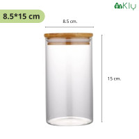 ราคา โหลแก้วฝาไม้ โหลแก้วสูญญากาศ ขวดโหลแก้วฝาไม้ โหลแก้วมีฝาปิด กระปุกใส่ขนม ขวดใส่เครื่องปรุง โถแก้ว โหลแก้ว (8835740821)