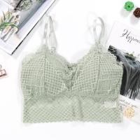 ราคา บรา สายเดี่ยว ลูกไม้ถัก เสริมฟองน้ำ เกาะอก บราลูกไม้ ลายลูกไม้ ระบายอากาศ สปอร์ตบรา เกรดพรีเมี่ยม (18699814100)