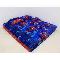 ราคา ผ้าปูที่นอน ชุดผ้าปูที่นอน ลายสไปเดอร์แมนน้ำเงิน ขนาด 3 5 5 6 ฟุต (14656149842)