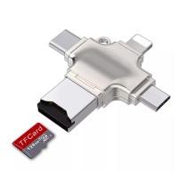 ราคา 4 In 1 อะแดปเตอร์การ์ดรีดเดอร์ Micro Card Usb 3 0 Micro TF SD Card To Usb Card Reader Otg (23309043134)