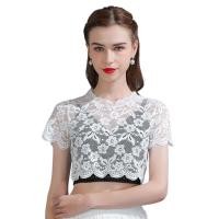 ราคา ปกเท็จครึ่งเสื้อเสื้อลูกไม้ดอกไม้ที่ถอดออกได้ปกปลอมสง่างามสูงคอเต่าฤดูร้อนคอปก (16638490461)