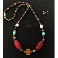 ราคา สร้อยคอลูกปัดโบราณ ลูกปัดทราวดี ลูกปัดสวยงาม ลูกปัดหลากสี (22595082122)