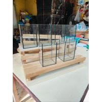 ราคา ชั้นวางโหลปลากัด ขนาดเล็ก ไม้สักแท้ (23181960776)