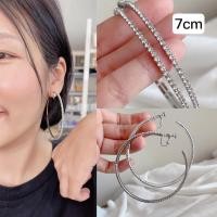 ราคา ต่างหูหนีบแบบห่วง 4cm 5cm 6cm 7cm สำหรับคนไม่เจาะหู แป้นสกรู ปรับความแน่นได้ (23186851652)