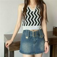 ราคา เสื้อคล้องคอไหมพรม ลายทางหยัก เว้าหลัง เซ็กซี่มาก สินค้าพร้อมส่ง 1668 (22195788679)