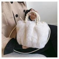 ราคา กระเป๋าถือทรงกลมหนัง PU สำหรับผู้หญิง ฤดูใบไม้ร่วง ฤดูหนาว กระเป๋าสะพายข้างขนนุ่ม กระเป๋าถือทรงกลมอเนกประสงค์สำหรับผู้หญิง (23148981374)