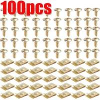 ราคา Pphha คลิปหนีบสกรูรถยนต์100ชิ้นตัวยึดน็อตน็อตโลหะกันรั่วคลิปชนิดยูกันชนรถยนต์ปะเก็นหัวเข็มขัดแผ่นเหล็กน (23167895147)