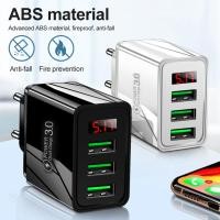 ราคา ที่ชาร์จแบตเตอรี่โทรศัพท์หน้าจอดิจิตอลเอาท์พุตที่มีเสถียรภาพเอาท์พุตขนาดกะทัดรัดอเนกประสงค์ชาร์จโทรศัพท์ได้เร็วพร้อมที่ชาร์จแล็ปท็อป PC พอร์ตอะแดปเตอร์ USB หลายช่องสำหรับที่ชาร์จแบตเตอรี่โทรศัพท์ในบ้า