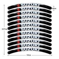 ราคา 12 ชิ้น เซ็ต 3D เจลขอบล้อรถจักรยานยนต์สติกเกอร์ Universal Suzuki Stripe ล้อสติกเกอร์ตกแต่งสำหรับ SUZUKI Gixxer SF 250 GSX S 150 750 GW 250F GSX S1000S GSX R150 (19418045473)