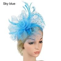 ราคา COD IN STOCK อุปกรณ์ตกแต่งผม งานแต่งงาน Fascinators ผม ดอกไม้ตาข่าย หมวก fascinator ที่คาดผมงานเลี้ยงน้ำชา กิ๊บติดผมขนนก ที่คาดผม ALICE (14953763194)