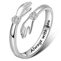 ราคา Hug Rings Adjustable Open Women Temperament Personality Love Ring (22959202767)