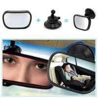 ราคา 2 In 1 Mini Safety Car Baby Kids Monitor Car Back Seat Baby View Mirror Adjustable Baby Rear Convex Mirror (350479388)