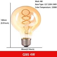 ราคา E27 หลอดไฟวินเทจ หลอด หลอดไฟ Led 3วัตต์4วัตต์วินเทจเกลียว LED เส้นใยหลอดไฟ ย้อนยุค220โวลต์หลอดไส้ตกแต่งโคมไฟหลอดไฟหรี่แสงได้ Retro EDISON หลอดไฟ (15604053646)