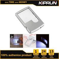 ราคา KIPRUN Card Type Magnifiers With LED Light Portable Jewelry Loupe Reading แว่นขยายเลนส์ Illuminated Pocket Magnifier (15273614133)