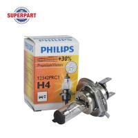 ราคา หลอดไฟหน้า PHILIPS H4 12V 60 55W สว่างเพิ่ม30 12342PR ราคาต่อ 1 ชิ้น (1706380124)