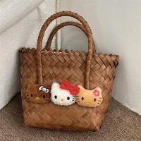 ราคา Mini KT Cat สีดำ หนัง กระเป๋าผ้า ฤดูร้อน น่ารัก HelloKitty กระเป๋าถือแบบพกพาเดินทางกลางแจ้งอุปกรณ์เฉลิมฉลองเทศกาล (22950965081)