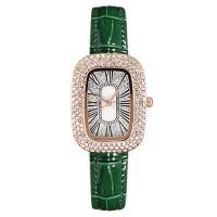 ราคา นาฬิกาข้อมือผู้หญิงสีเขียวขนาดเล็กนาฬิกาผู้หญิง Niche Rhinestone Starry Women S Watch (15158537138)