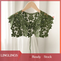 ราคา LINGLINGS ผ้าคลุมไหล่ลูกไม้กลวงลายดอกไม้สีทึบเสื้อลูกไม้ขึ้นผ้าคลุมไหล่สำหรับตกแต่งอเนกประสงค์ฤดูใบไม้ผลิฤดูใบไม้ร่วง (22666666313)