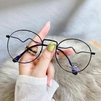 ราคา แว่นสายตาสั้นกันแสงสีฟ้า HD ยืดหยุ่น0ถึง600สำหรับผู้ชายและผู้หญิงกรอบทรงกลมโลหะแว่นตาแฟชั่นแสงสั้นหลากสีน้ำหนักเบาเกรด (21031218076)