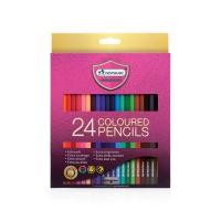 ราคา Master Art มาสเตอร์อาร์ต สีไม้ ดินสอสีไม้แท่งยาว 24 สี บรรจุกระบอก แถมกบเหลาดินสอ (22793072145)