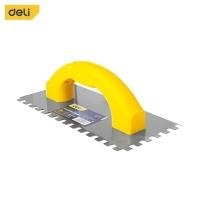 ราคา Deli เกรียงฉาบฝ้าแบบมีฟัน ขนาด 230 280 mm เกรียงหวี เกรียงขัดมัน เกรียงฉาบปูน Plastering Trowel (18972582521)