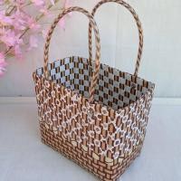 ราคา ตะกร้า OTOP สานเส้นพลาสติก ทรงสี่เหลี่ยมผืนผ้า Size S โอทอป 205 (17422685506)