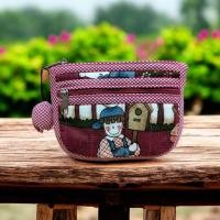 ราคา พร้อมส่ง กระเป๋าสตางค์ กระเป๋าใส่เหรียญ กระเป๋าผ้าแฮนด์เมด Handmade 2 ช่องซิป 3 ช่อง ทรงแบน ใส่บัตร ใส่แบงค์ ใส่เหรียญ ลายเยอะ (23070021944)