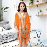 ราคา เสื้อผ้าชีฟองป้องกันแสงแดดผ้าคลุมไหล่ผ้าพันคอลายดอกไม้สำหรับผู้หญิงใช้ได้หลายโอกาสเสื้อคลุมกันแดดชายหาดฤดูร้อนเสื้อเบลาส์คาร์ดิแกนลำลองทรงหลวมโบโฮ (15643222511)