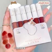ราคา เซตลิป ลิปกลอส ลิปจุ่มแมท จิ้มจุ่มเท็ดดี้ Vongee สุดคุ้ม 5 แท่ง 5 เฉดสี ลิปกันน้ำ เนื้อแมท Magic Casa (16796807407)