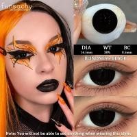 ราคา Funsachy คอนแทคเลนส์สีคอสเพลย์1คู่สำหรับฮาโลวีนตาบอดเลนส์สีขาวดำตาคอสเซอร์คอสเมติก (22670527618)