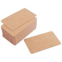 ราคา 100pcs Blank Kraft paper Business Cards Word Card Message Card DIY Gift Card (23192062236)