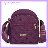 ราคา StyleSphereE กระเป๋าสะพายข้างผ้าใบมีซิปแบบลำลองกระเป๋าช้อปปิ้งน่ารักสำหรับผู้หญิงกระเป๋าผ้าลูกฟูกสะพายไหล่ลายทาง (22509696319)