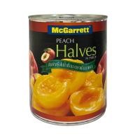 ราคา McGarett Peach Halves in Syrup 820 g พีชในน้ำเชื่อม แม็คกาเร็ต 820 กรัม 05 8007 (17015821005)