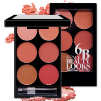 ราคา พาเลทบลัชออน6สีและคอนทัวร์ออลอินวันพาเลทเมคอัพแบบผงเคลือบมุก (22953220080)