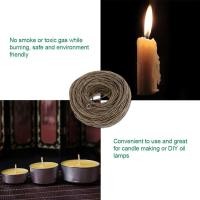 ราคา Clearance COD 61m Organic Hemp Candle Wick Core with Pure Bee wax for DIY Candle Wick Oil Lamp Dark (2119578991)