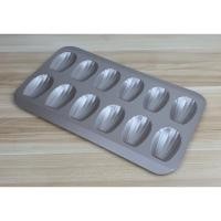 ราคา พิมพ์มาเดอลีน 6 หลุม 12 หลุม เคลือบ Non stick ถาดอบขนมลายเปลือกหอย Madeleine cookie (15774697574)