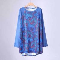 ราคา ชุดเดรสยาวทรงตรงพิมพ์ลายแขนยาวคอกลมไซส์ใหญ่สำหรับผู้หญิง Miss Series ฤดูใบไม้ผลิ 2024 ลดราคาแบรนด์เนม (23063217545)