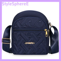 ราคา StyleSphereE กระเป๋าสะพายข้างผ้าใบมีซิปแบบลำลองกระเป๋าช้อปปิ้งน่ารักสำหรับผู้หญิงกระเป๋าผ้าลูกฟูกสะพายไหล่ลายทาง (22509696321)