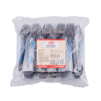 ราคา เอโร่ ชุดช้อนส้อมห่อพลาสติก 15 ซม แบบแผง สีดำ 50 ชุด ARO Wrapped Plastic Spoon and Fork Set 15 cm Black 50 sets (21176326820)
