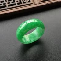 ราคา แหวนหยกกว้างสีเขียวเขียว Jadeite แหวนหยกควอตซ์สีเขียวแหวนหยกคลาสสิก Eternal Zite (13340353790)