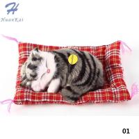 ราคา 1 ชิ้นตุ๊กตาสัตว์จำลองตุ๊กตาแมวนอนหลับของเล่นที่มีเสียงเด็กของขวัญยัดไส้ (3998204742)