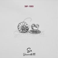 ราคา แป้นต่างหูเงินแท้ 92 5 แป้นต่างหูแบบมีลวดลาย แป้นต่างหูมีลาย (14617747582)