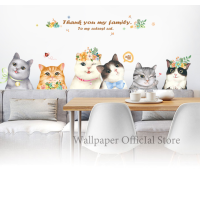 ราคา สติ๊กเกอร์ติดผนัง สติ๊กเกอร์ติดผนัง สติกเกอร์ สัตว์ หมา แมวcat อุปกรณ์ตกแต่งผนัง sale (8455085899)