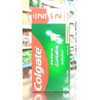 ราคา Colgate คอลเกตยาสีฟัน สูตรสดชื่นเย็นซ่า รสยอดนิยม ปริมาณสุทธิ 150กรัม 2หลอด แถมฟรีแปรงสีฟัน ในกล่อง (22272337896)